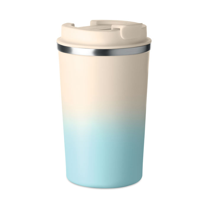 Gobelet personnalisé double paroi 350 ml Brace Gradient bleu bébé